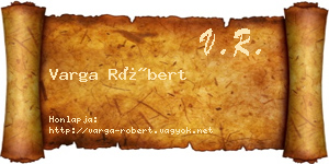 Varga Róbert névjegykártya