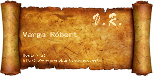Varga Róbert névjegykártya